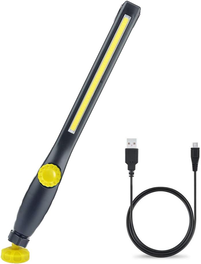 USB Rechargeable COB LED Inspection Lamp with Magnetic Plate and Hook D505