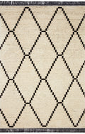Cream Charcoal 2'7 x 10'0 Rug T19077