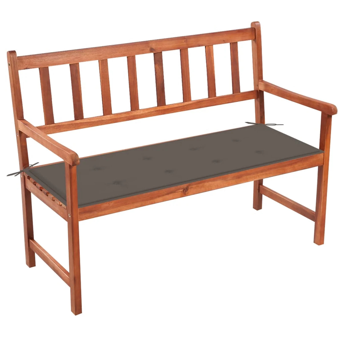 Solid Acacia Wood Patio Bench with Cushion Q6712