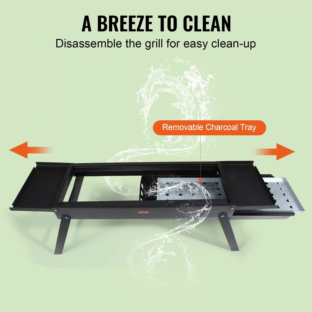 Foldable Portable Charcoal BBQ Grill Z345084