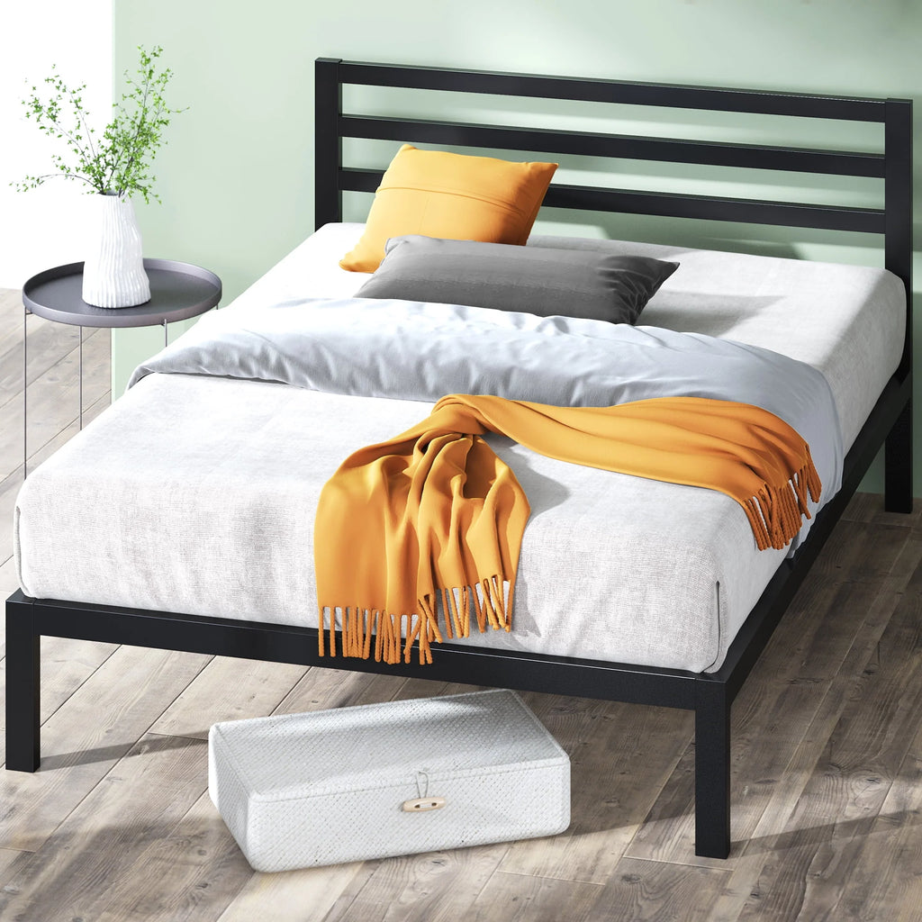 Metal Platform Bed Frame with Headboard B56283