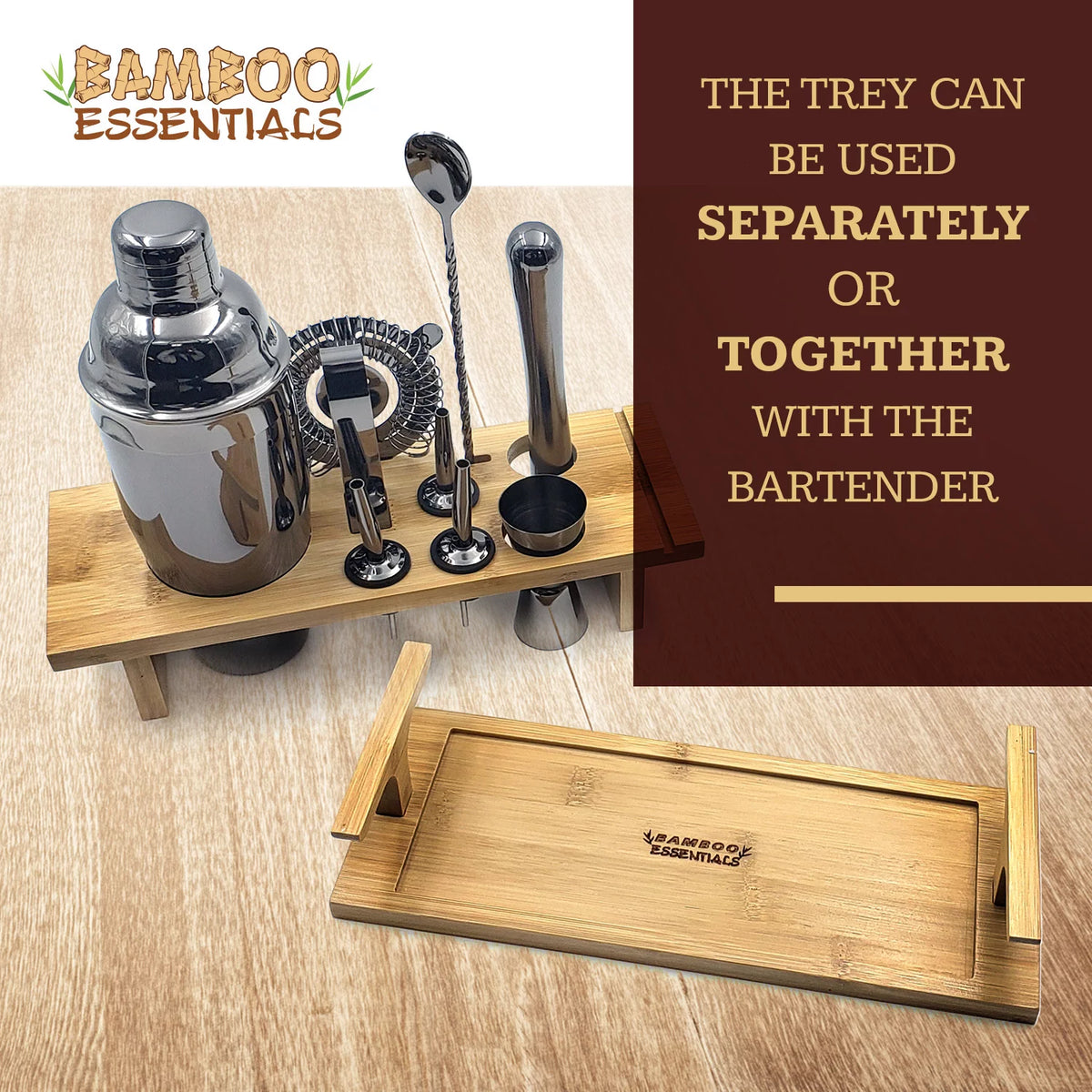 10-Piece Bamboo Bartender Kit D780250