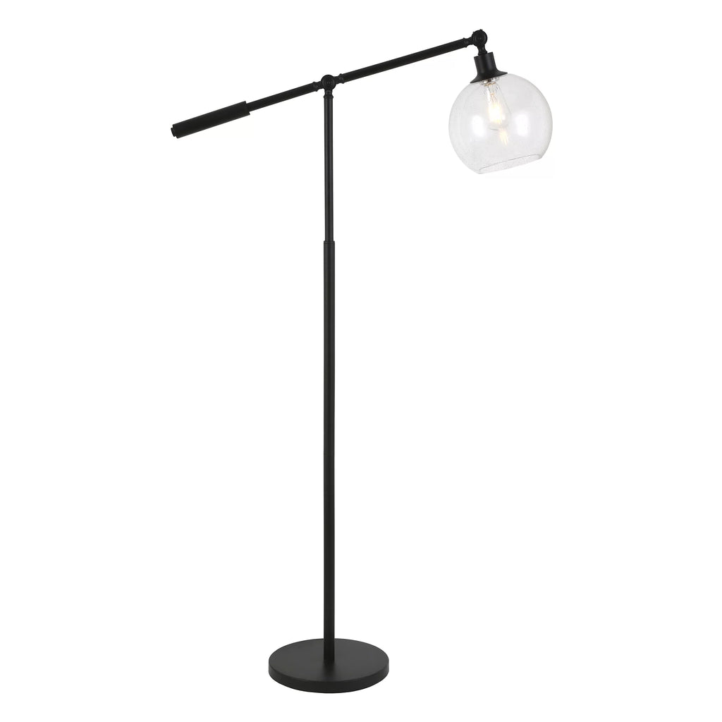 Industrial Metal Floor Lamp with Globe Shade I569