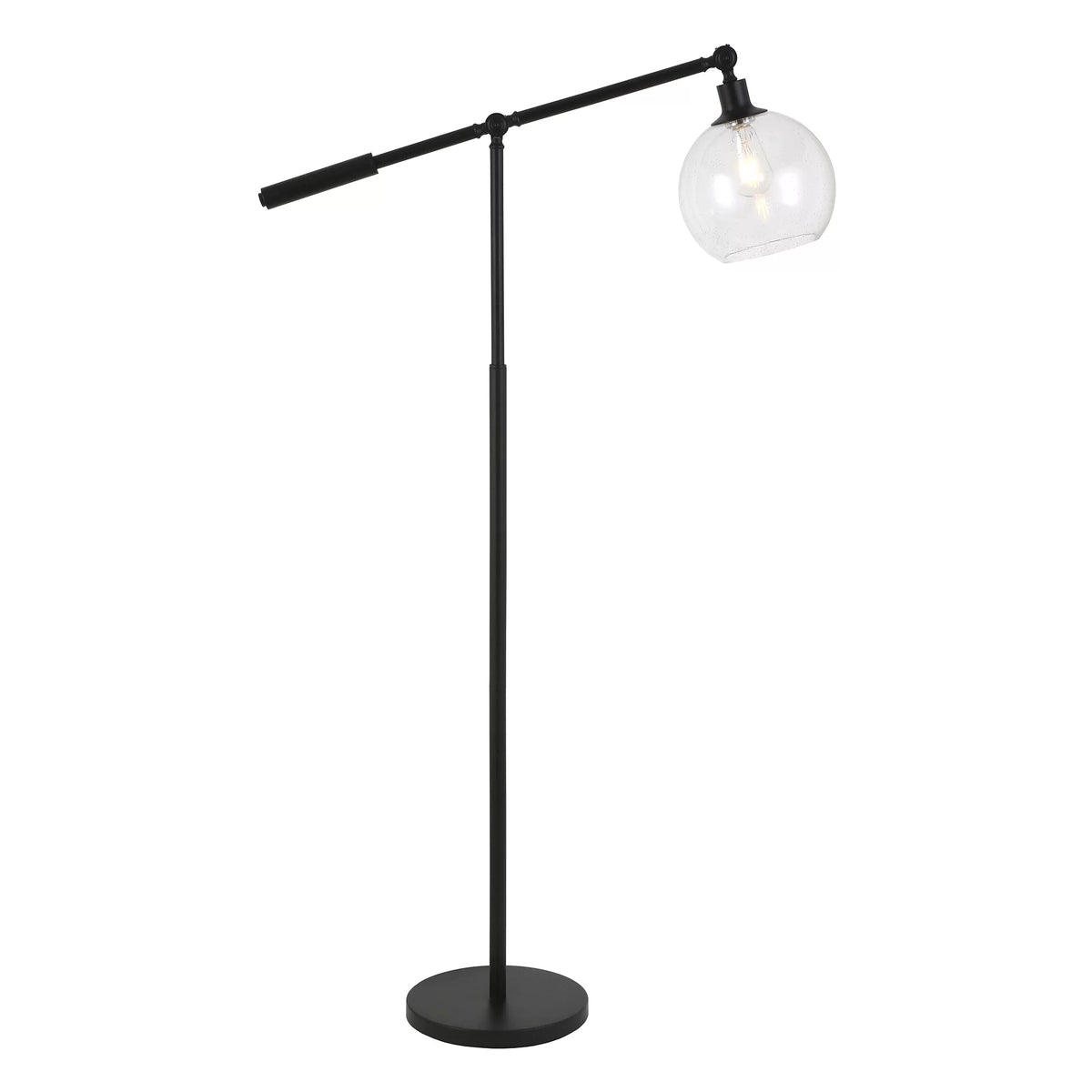 Industrial Metal Floor Lamp with Globe Shade I569