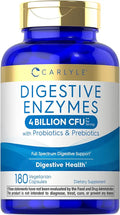 Probiotics Prebiotics 180 Capsules Non-GMO Gluten Free Digestive Enzymes K613