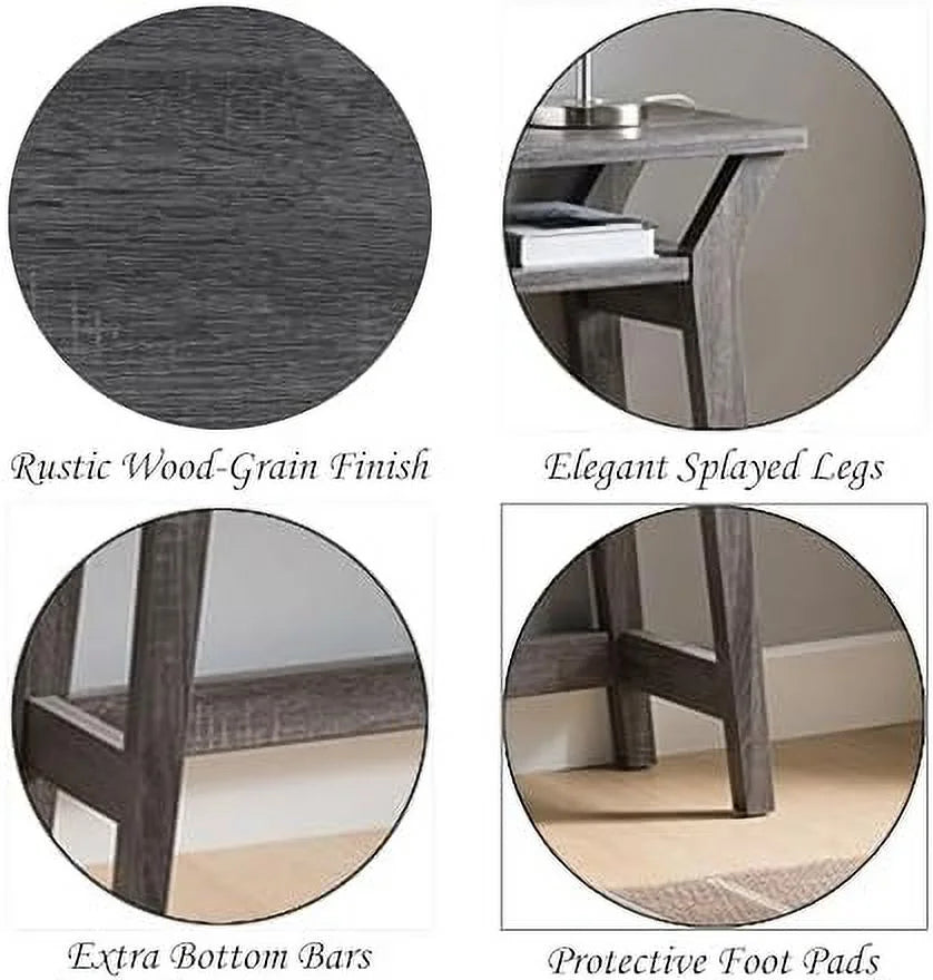 Console Sofa Table with Wooden Shelves Splayed Legs 42 Inch A7344