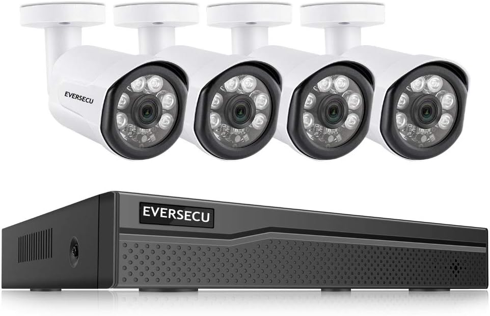 3MP HD POE NVR Security Camera System with 4 Weatherproof Bullet IP Cameras R2145