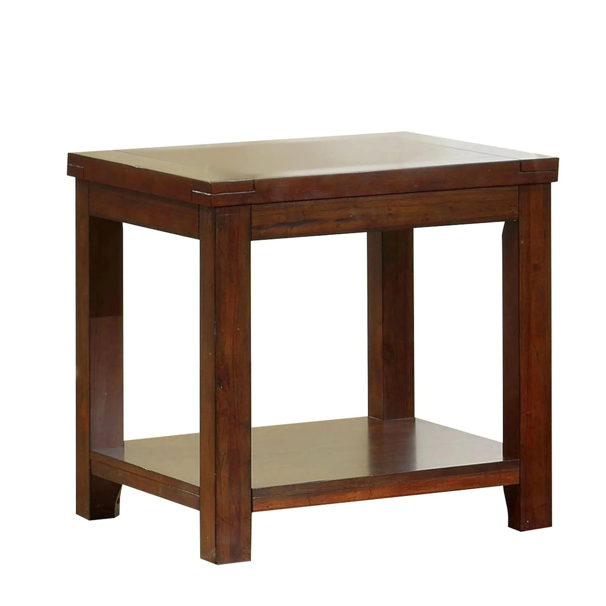 Dark Cherry Open Shelf End Table X38278