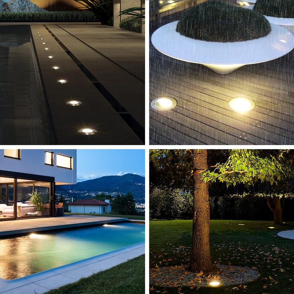 6W IP67 Waterproof Low Voltage Landscape Well Lights Pack of 2 M690314