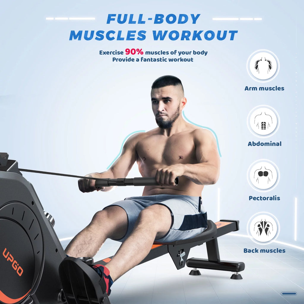 Magnetic Rowing Machine 350lbs Weight Capacity 8 Level Resistance V5226