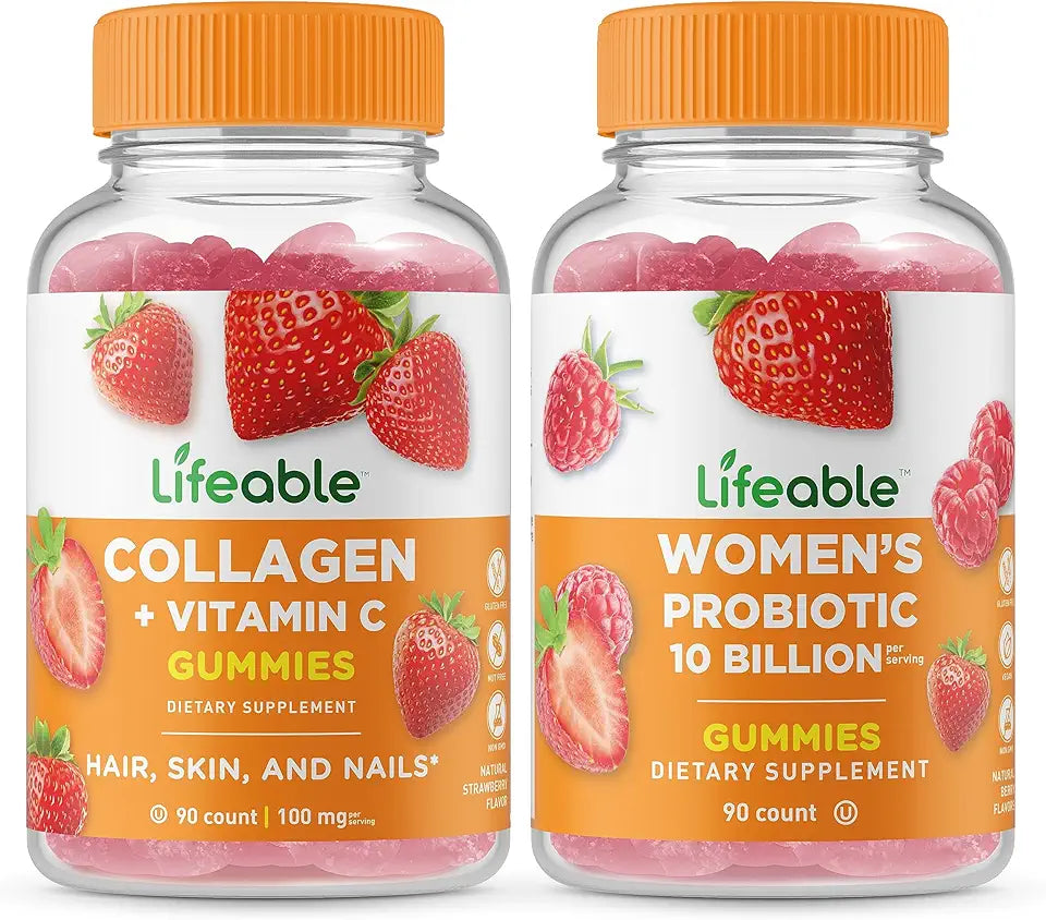 Collagen & Vitamin C + Probiotic 10 Billion Gummies U95278