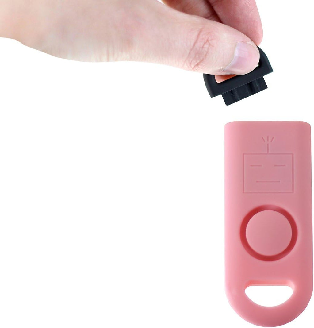 Emergency Alarm with Tripwire Hook, Battery Included, Carabiner Included, Family Pack (5), Pink E861