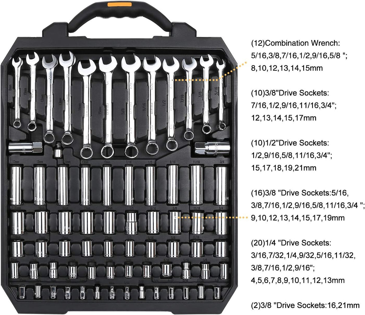 192 Piece Mechanics Tool Set with Plastic Storage Case P65938