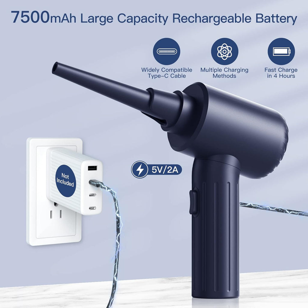 Cordless Electric Air Duster 3-Gear 7500mAh Pack of 2 N846