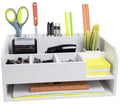 White Desk Organizer with File Tray Y8726