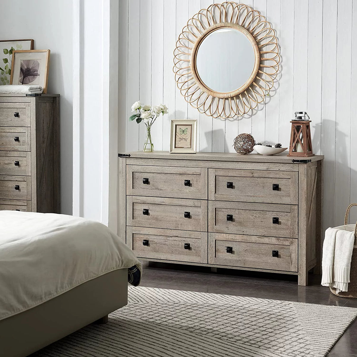 6 Drawer Wood Dresser M9811