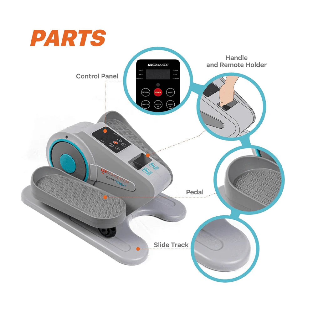 Seated Under Desk Elliptical Machine with Remote Control X9274