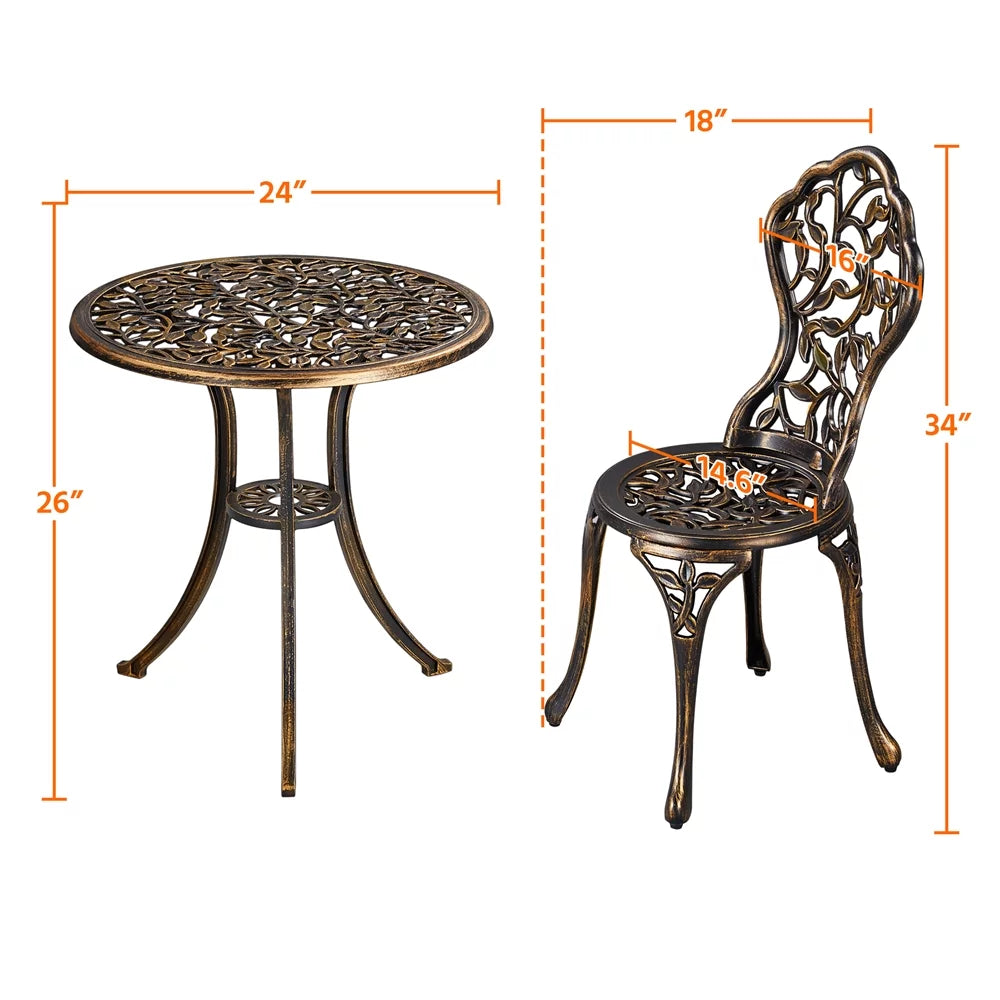 3 Piece Patio Bistro Table Set L11279