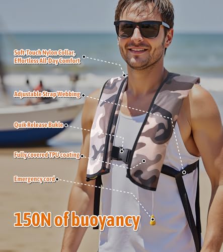 Inflatable Adjustable Snorkeling Vest S6206