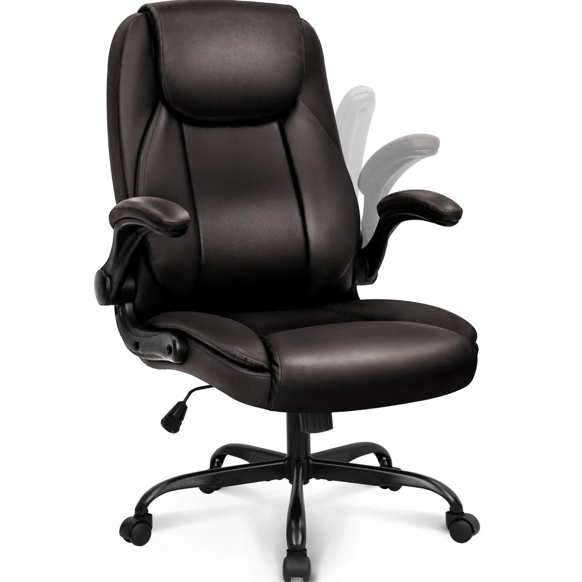 Brown Ergonomic PU Leather Office Chair U601