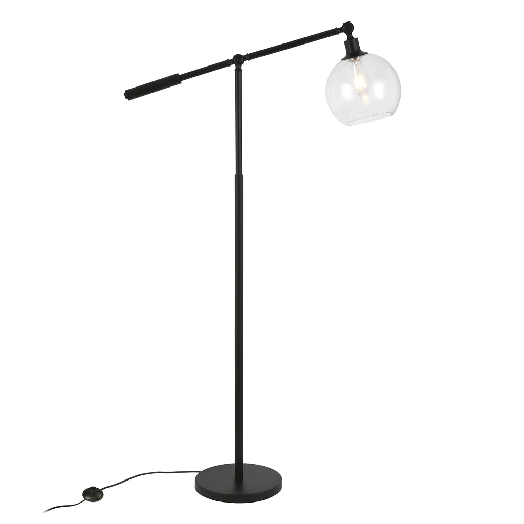 Industrial Metal Floor Lamp with Globe Shade I569
