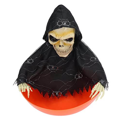 Animated Skeleton Candy Bowl with Light Up Eyes and Sound V203