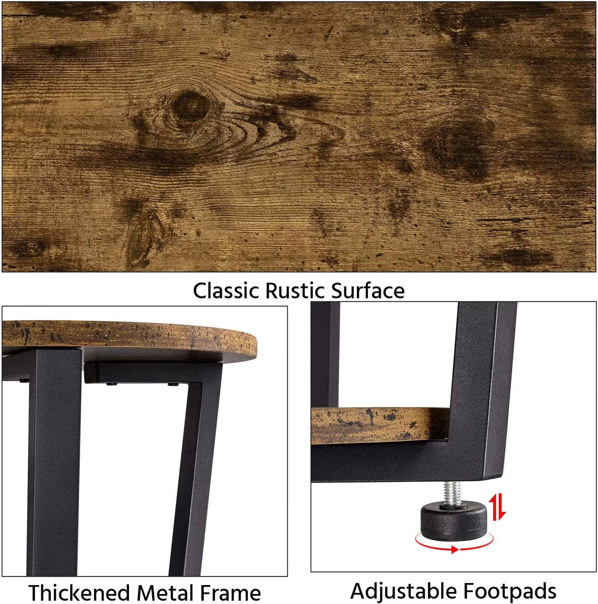 Round End Table with Storage Shelf O770