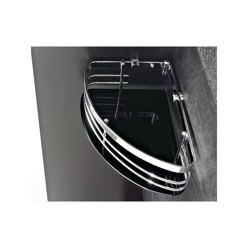 Black Wall Mounted Shower Basket A7431