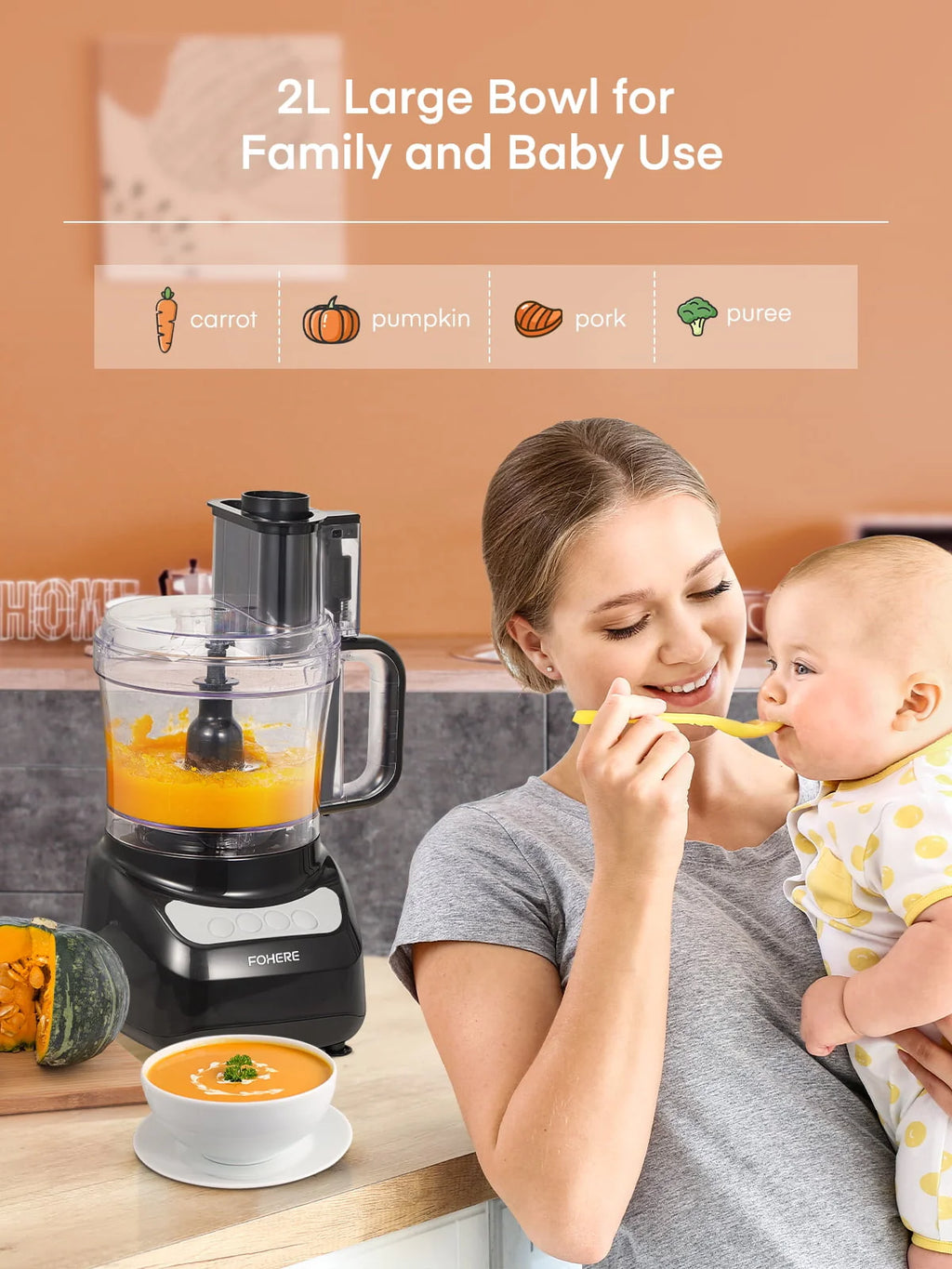 12 Cup Food Processor T61125