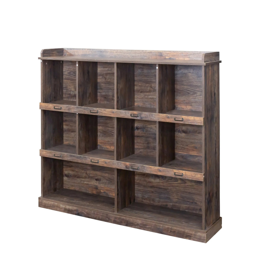 10-shelf Brown Bookcase R7898