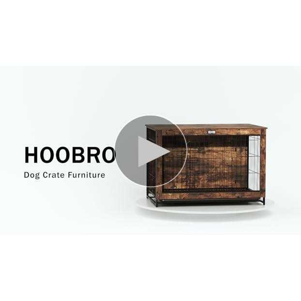 Large Wooden Dog Crate Furniture with Pull-Out Tray J3010
