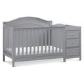 4-in-1 Convertible Crib and Changer Combo in Grey O1743