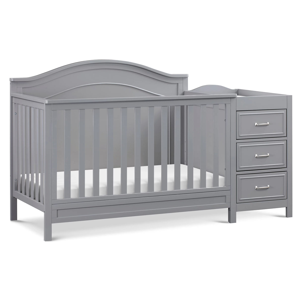 4-in-1 Convertible Crib and Changer Combo in Grey O1743