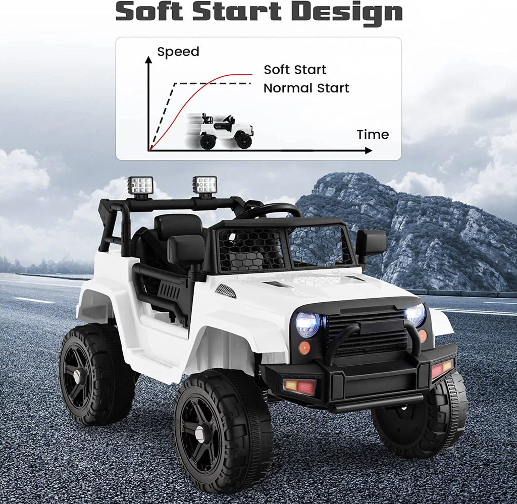 12V Electric Ride On Truck with Remote Control, White I76621