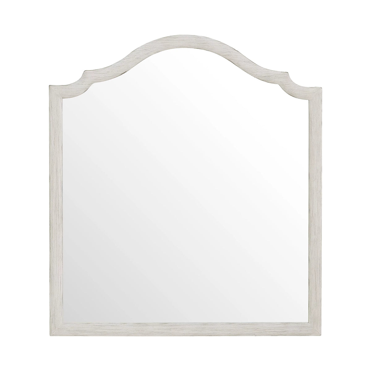Shaped Wall Mirror in Driftwood White A33051