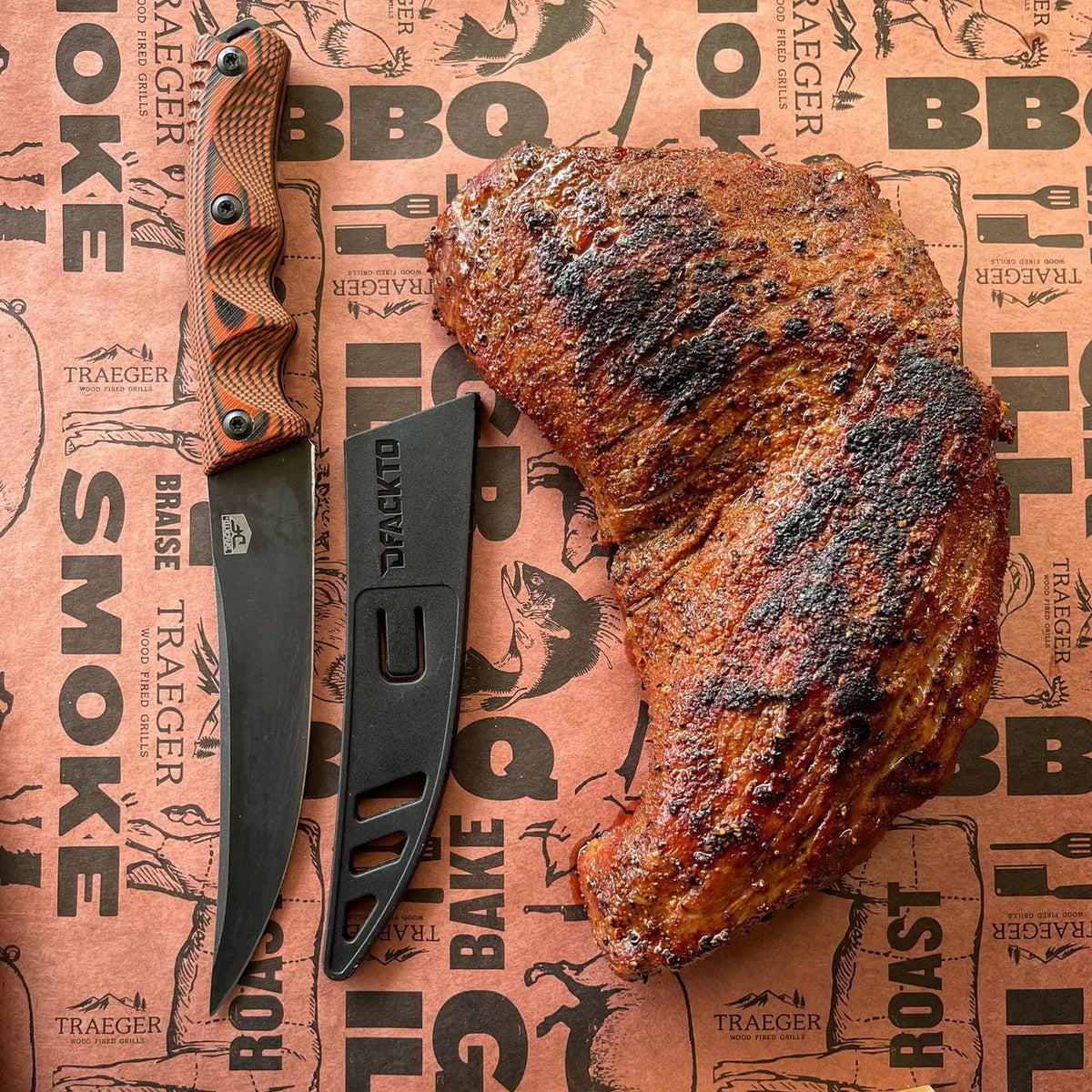 6" Hybrid Boning & Fillet Knife Orange Handle Y213