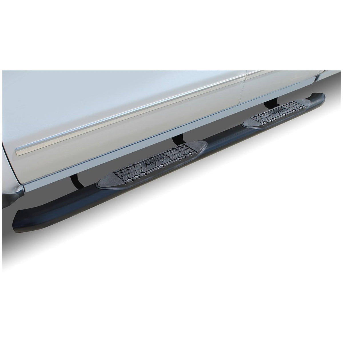 Black 4-Inch Curved Oval Side Step Bars H551121