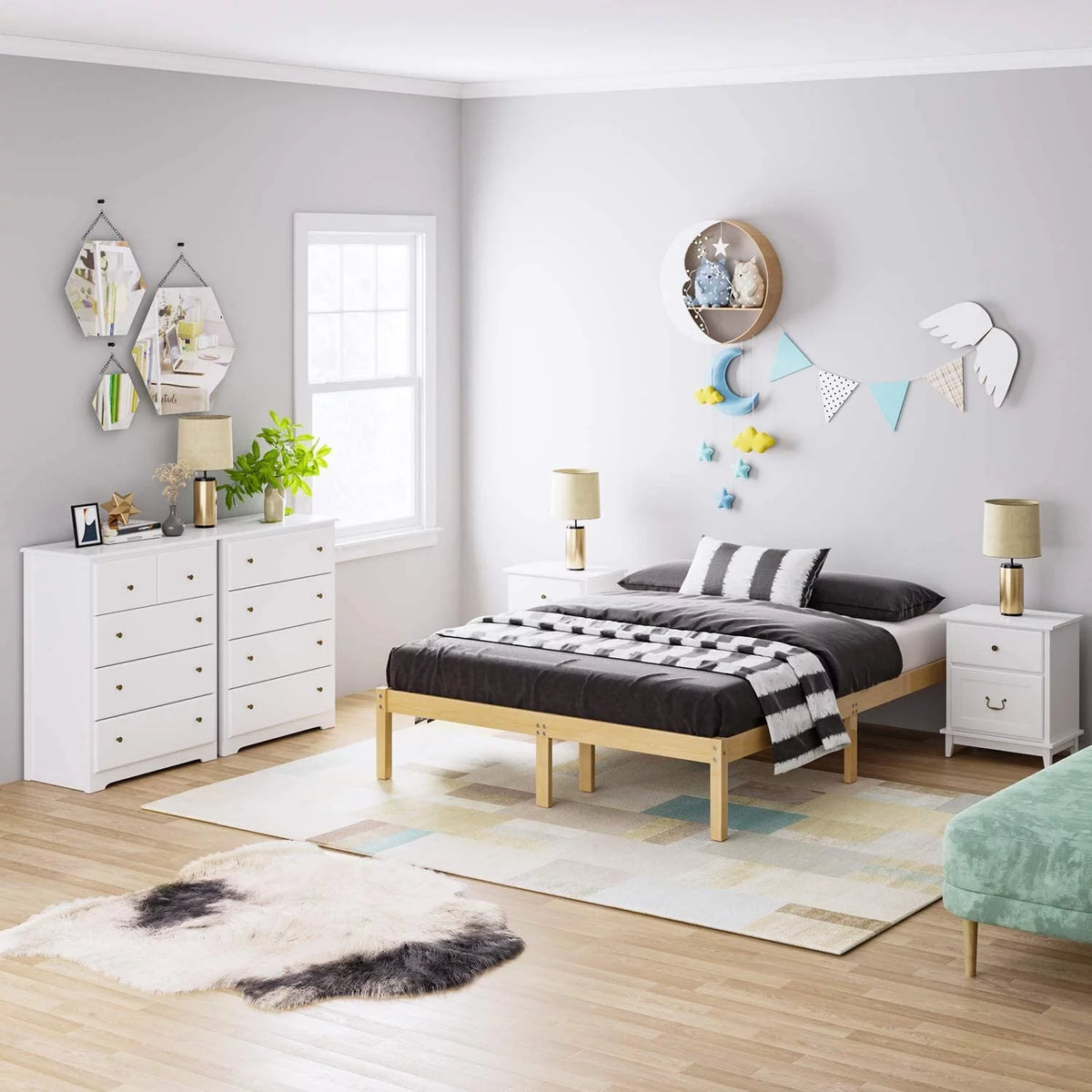 White 4 Drawer Dresser A799611