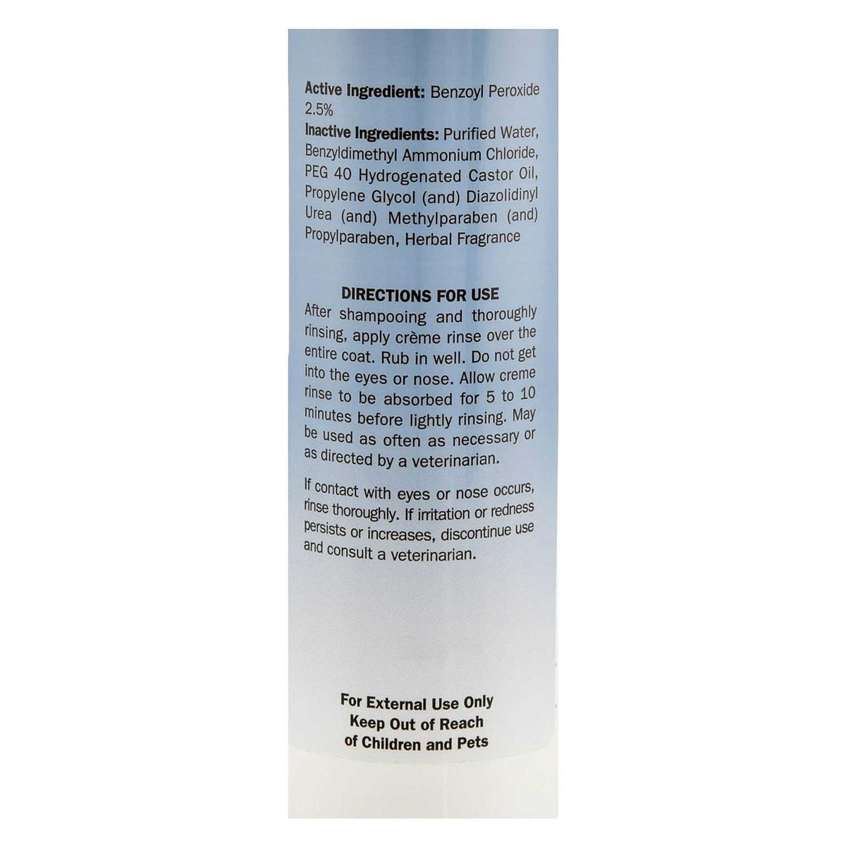Benzoyl Peroxide Creme Rinse G168