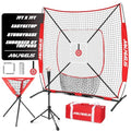 6'X6' Baseball Softball Practice Net with Batting Tee and Ball Caddy W1218
