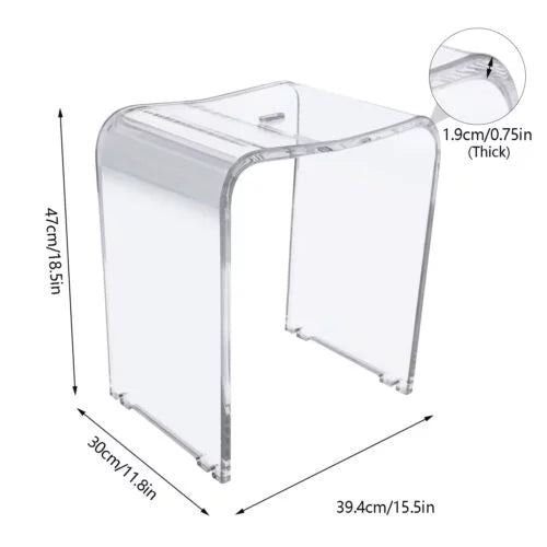 Acrylic Anti-Slip Shower Bench 300Lbs H9145