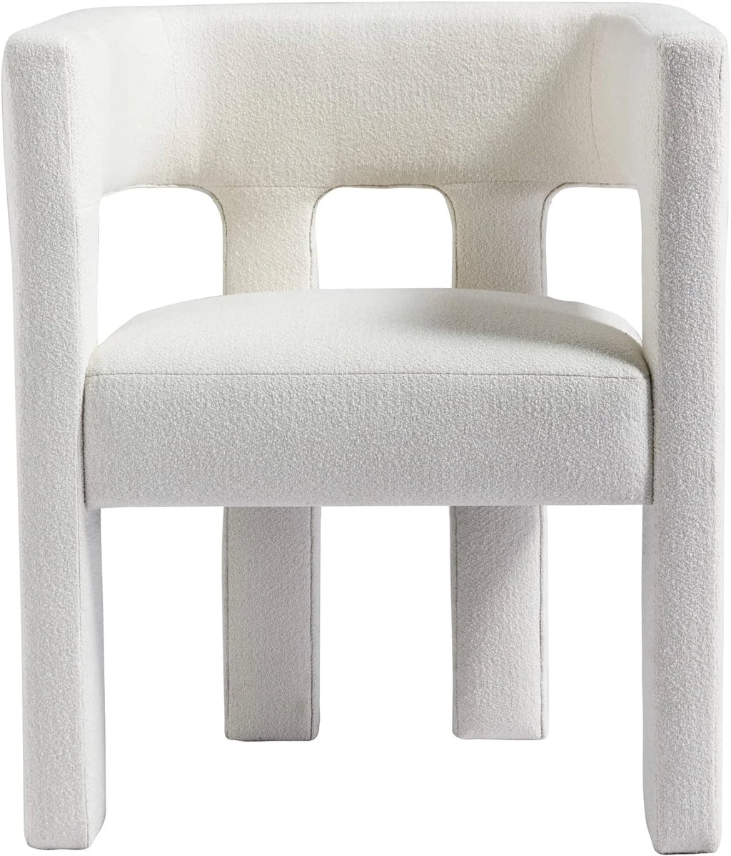 Beige Upholstered Accent Chair with Solid Wood Frame W4633