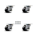 Nylon Swivel Light Duty Floor Leveling Caster Set of 4 D967
