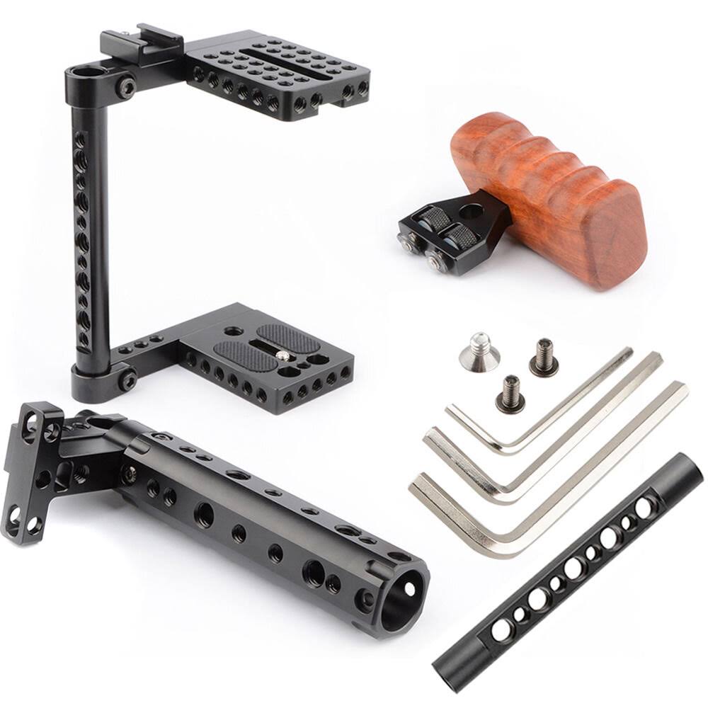 Black Camera Cage with Top and Left Side Handle Y507061