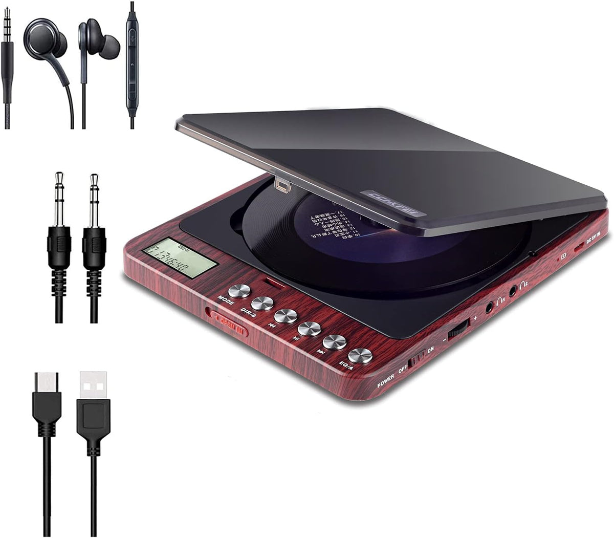 Portable CD Player with Built-in Speaker O588
