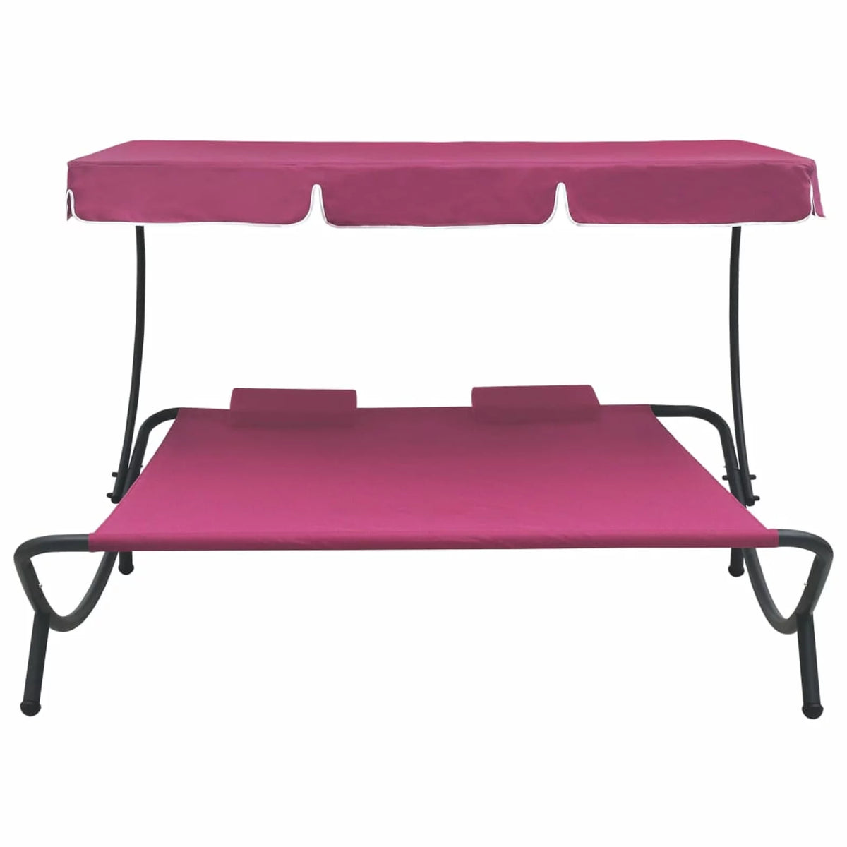 Outdoor Bed with Canopy and Pillows Pink W877057