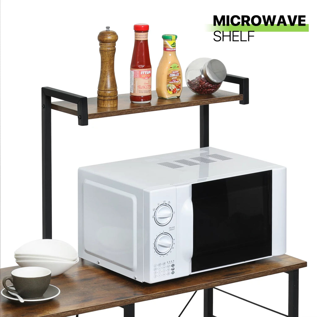 Brown 6 Shelves Kitchen Bakers Rack C5102