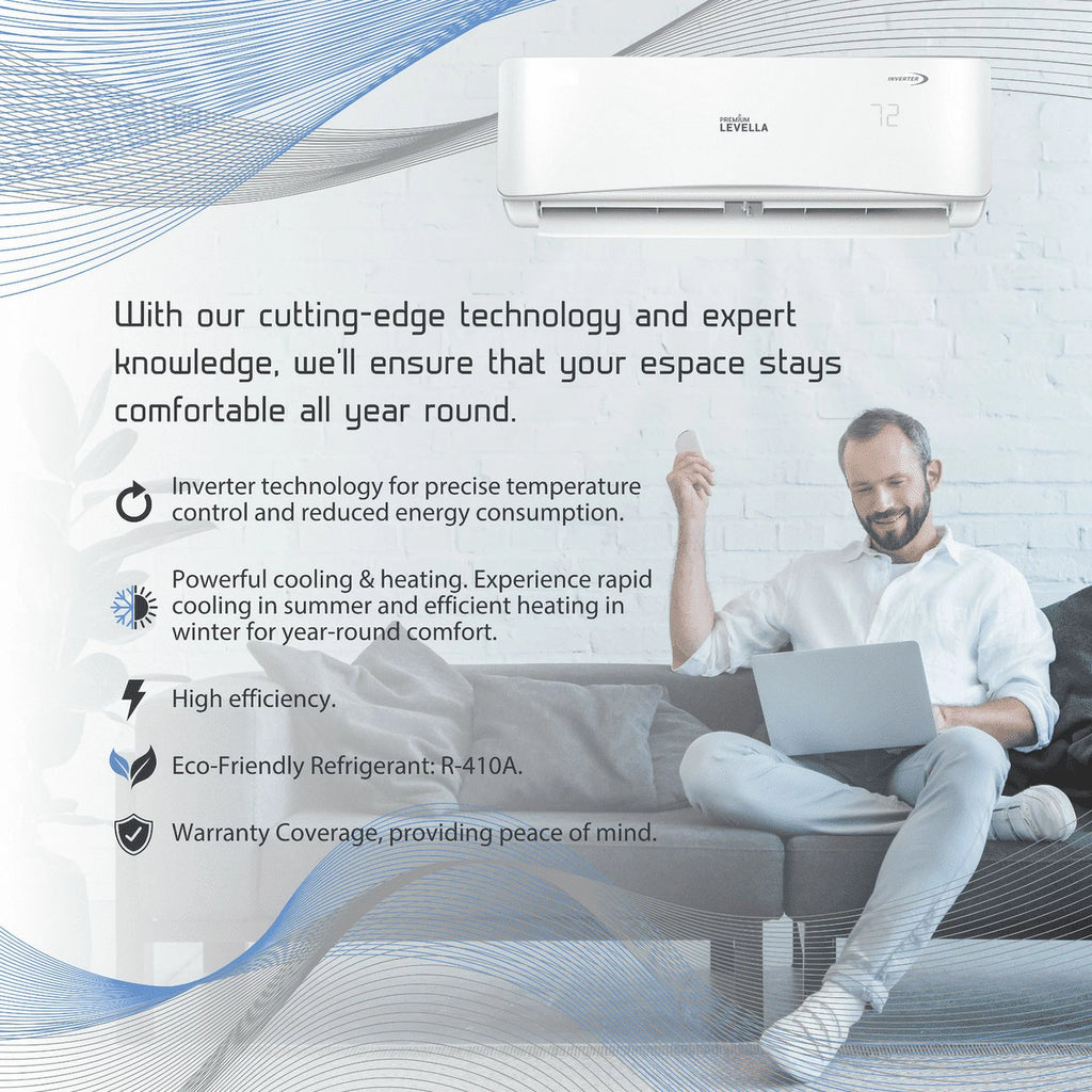 24000 Btu 18.5 SEER2 Inverter Mini Split Air Conditioner Heat Pump 220V Y237952