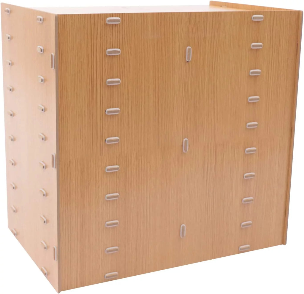 9-Tier Golden Oak Letter Tray Paper Organizer Rack N795128