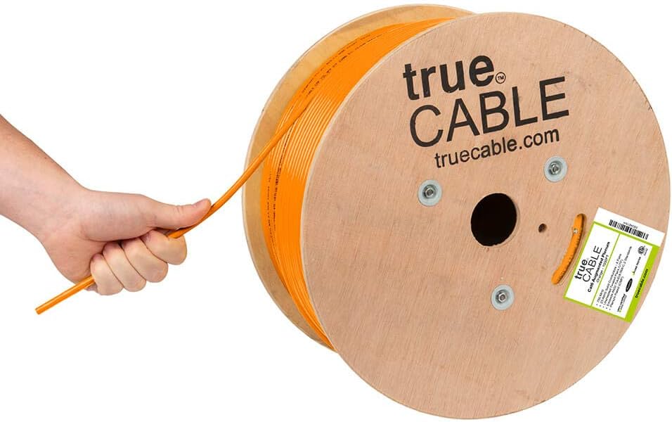 Pink 1000ft Cat6A Plenum Bare Copper Ethernet Cable S83044